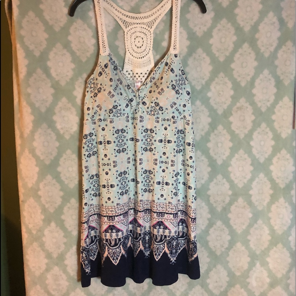 Cute Sundress Crochet Detail Empire Waist size XL